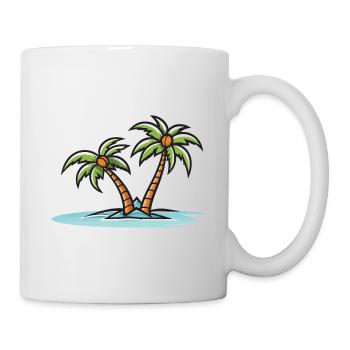Palmen Insel - Tasse - Weiß - Rechts