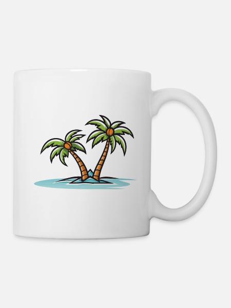 Île des Palmiers - Mug blanc - blanc