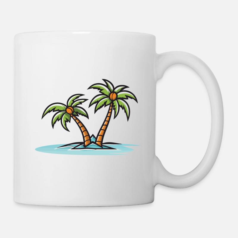 Île des Palmiers - Mug blanc - blanc