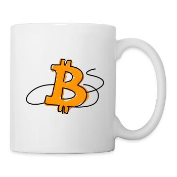 Bitcoin Minimalist Logo - Tasse - Weiß - Rechts