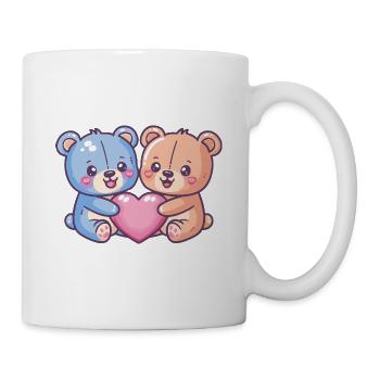 Ours Bande Dessinée Couple Amour - Mug blanc - blanc - Droite