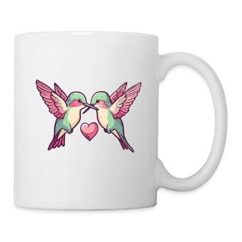 Hummingbird Bird Couple In Love Animal Valentine's Day - Mug - white - Right