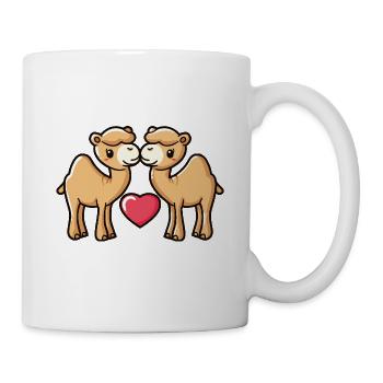 Chameau Couple Amour Couple Amoureux - Mug blanc - blanc - Droite