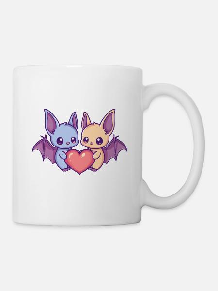 Bat Coppia Amore Coppia Innamorata - Tazza - bianco