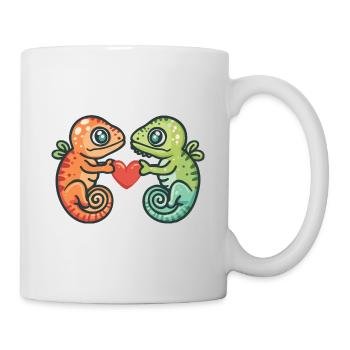 Couple Caméléon Amour Couple Amoureux - Mug blanc - blanc - Droite