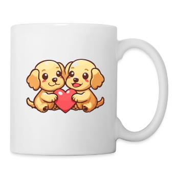 Golden Retriever Dogs Couple Love Couple In Love - Mug - white - Right