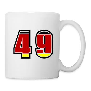 49 Nummer Deutschland Trikot - Tasse - Weiß - Rechts
