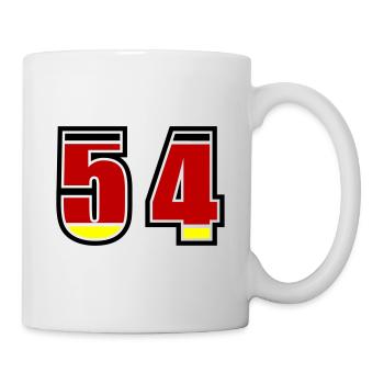 54 Nummer Deutschland Trikot - Tasse - Weiß - Rechts