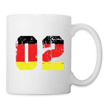 2 Zahl Deutschland Trikot - Tasse - Weiß - Rechts