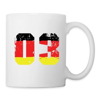 3 Number Germany Jersey - Mug - white - Right