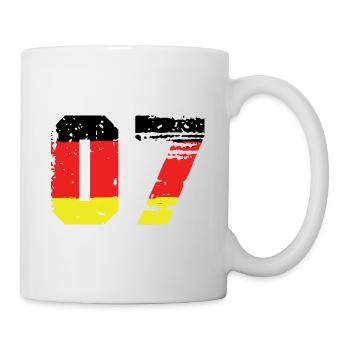 7 Zahl Deutschland Trikot - Tasse - Weiß - Rechts