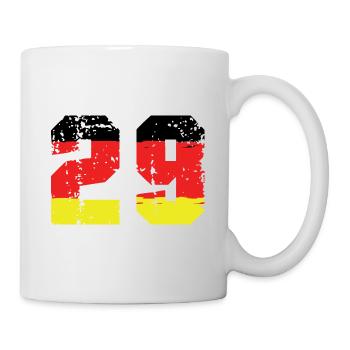 29 Numéro Allemagne Jersey - Mug blanc - blanc - Droite