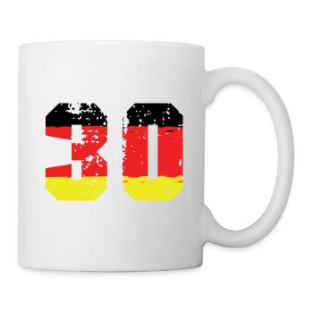 Numéro 30 Allemagne Jersey - Mug blanc - blanc - Droite