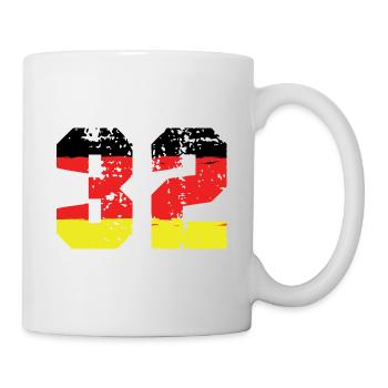32 Numéro Allemagne Jersey - Mug blanc - blanc - Droite