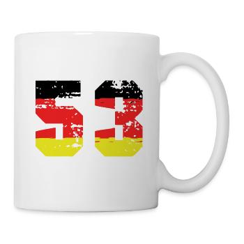 53 Numéro Allemagne Jersey - Mug blanc - blanc - Droite