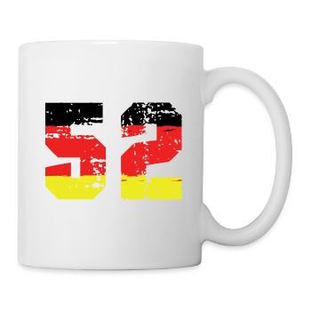 52 Numéro Allemagne Jersey - Mug blanc - blanc - Droite