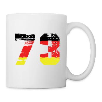 73 Numéro Allemagne Jersey - Mug blanc - blanc - Droite