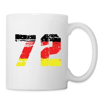 72 Zahl Deutschland Trikot - Tasse - Weiß - Rechts