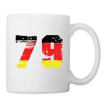 79 Numéro Allemagne Jersey - Mug blanc - blanc - Droite