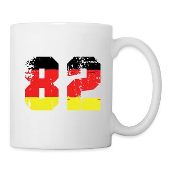 82 Numéro Allemagne Jersey - Mug blanc - blanc - Droite