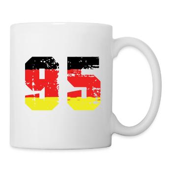 Maillot Allemagne numéro 95 - Mug blanc - blanc - Droite