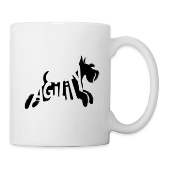 Agility Schnauzer SVG Vektor Farbe wählbar - Tasse - Weiß - Rechts