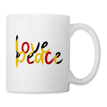 Love Peace. Statement für Frieden. - Tasse - Weiß - Rechts