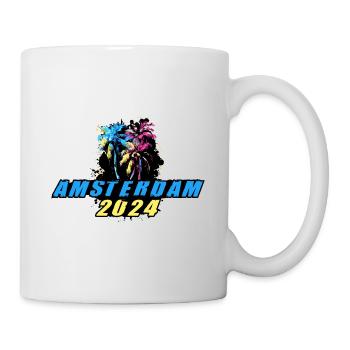 Amsterdam 2024 Vacances Palmiers Colorés - Mug blanc - blanc - Droite