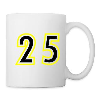 25 Zahl College - Tasse - Weiß - Rechts