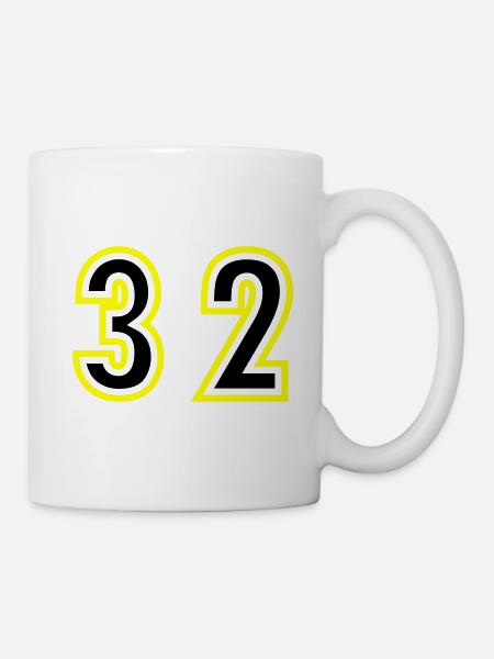 32 Zahl College - Tasse - Weiß