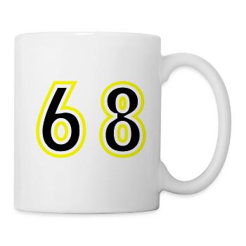 68 Zahl College - Tasse - Weiß - Rechts