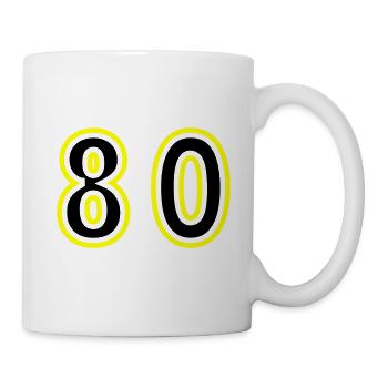 80 Zahl College - Tasse - Weiß - Rechts