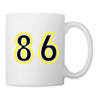 86 Zahl College - Tasse - Weiß - Rechts