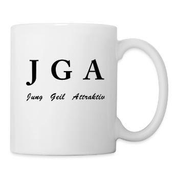 JGA, Junggesellenabschied Hochzeit Lustiger Spruch - Tasse - Weiß - Rechts