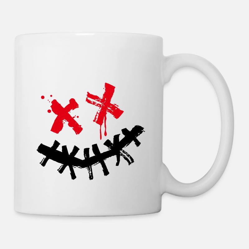 Purge Smilie Techwear Style - Mug blanc - blanc