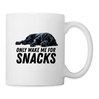 Black Labrador Dog Only Wake Me For Snacks - Mug - white - Right