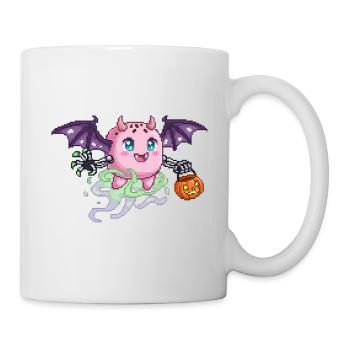 Kawaii Halloween Monster Pixel Art Design - Tasse - Weiß - Rechts