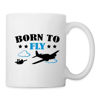 Born To Fly Skydive - Tasse - Weiß - Rechts