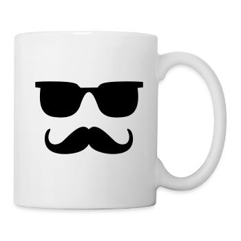 Barbe Lunettes de soleil Tendance Style Cadeau pour homme - Mug blanc - blanc - Droite