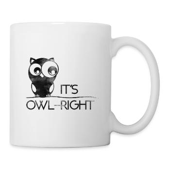 Droit de la chouette | hibou - Mug blanc - blanc - Droite