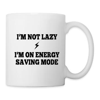I'm not lazy, I'm on energy saving mode - Mug blanc - blanc - Droite