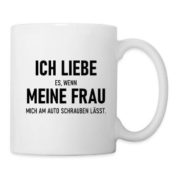 Auto Fahrzeug Mechaniker Mechatroniker Schrauber - Tasse - Weiß - Rechts