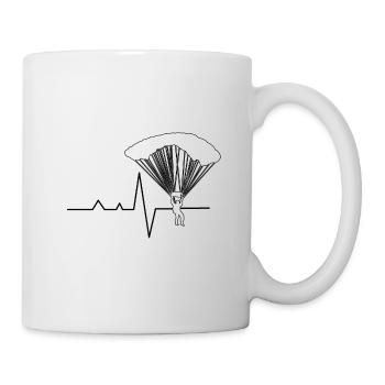 Parachute skydiving pulse - Mug - white - Right