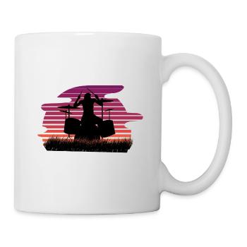 Batterie batteur nature - Mug blanc - blanc - Droite