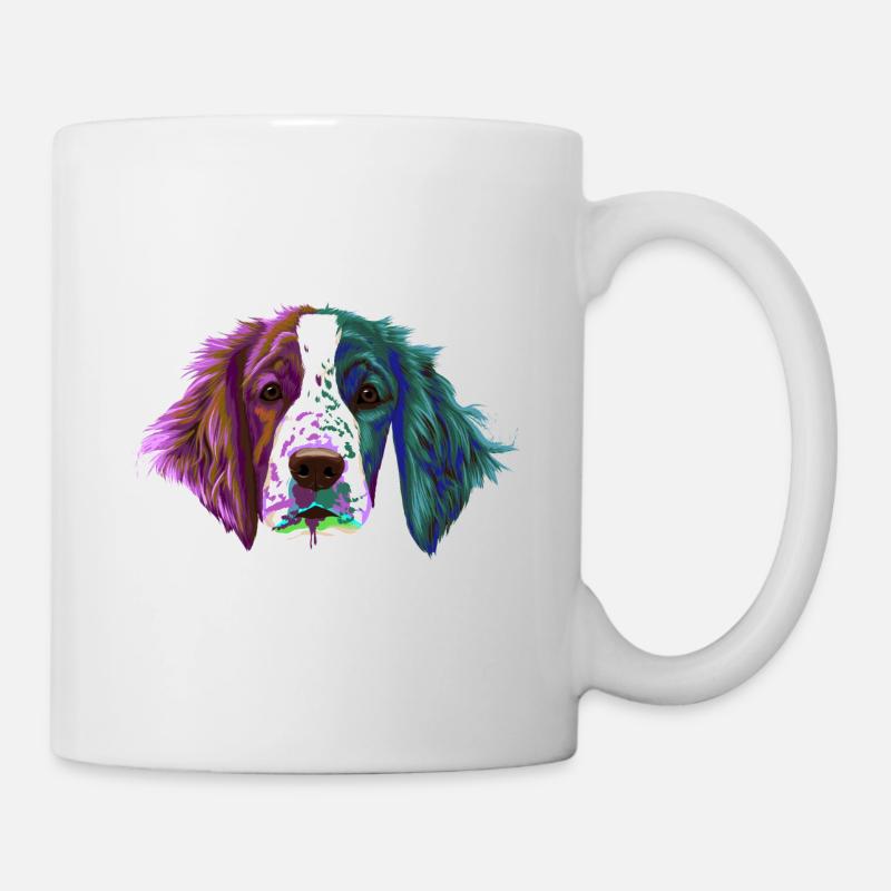 Splash Welsh Springer Spaniel chien - Mug blanc - blanc