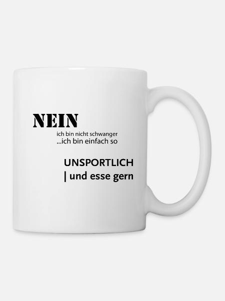 Nicht Schwanger - nur kräftig - Tasse - Weiß