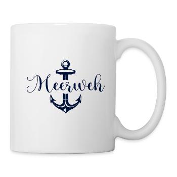 Meerweh mit Anker - Tasse - Weiß - Rechts