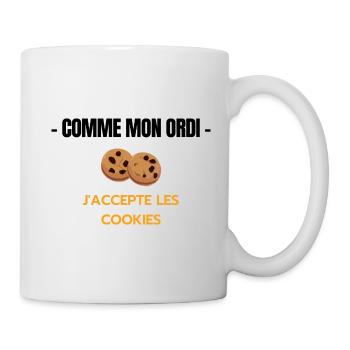 As my computer I accept geek cookies - Mug - white - Right