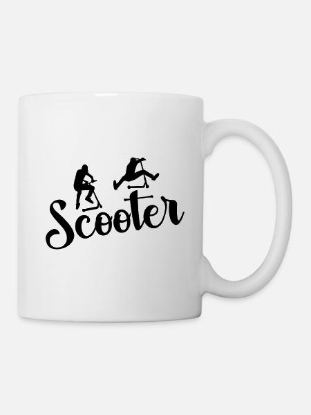 Scooter Geschenk Sport Tricks Hobby Lebensstil - Tasse - Weiß