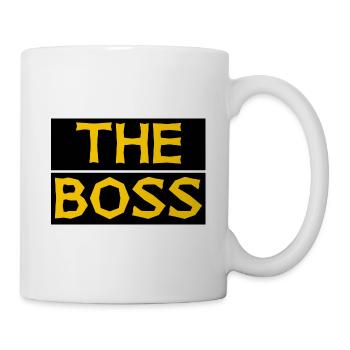 BOSS. MANAGER. CHEF. PATRON. HUMOUR. DRÔLE - Mug blanc - blanc - Droite